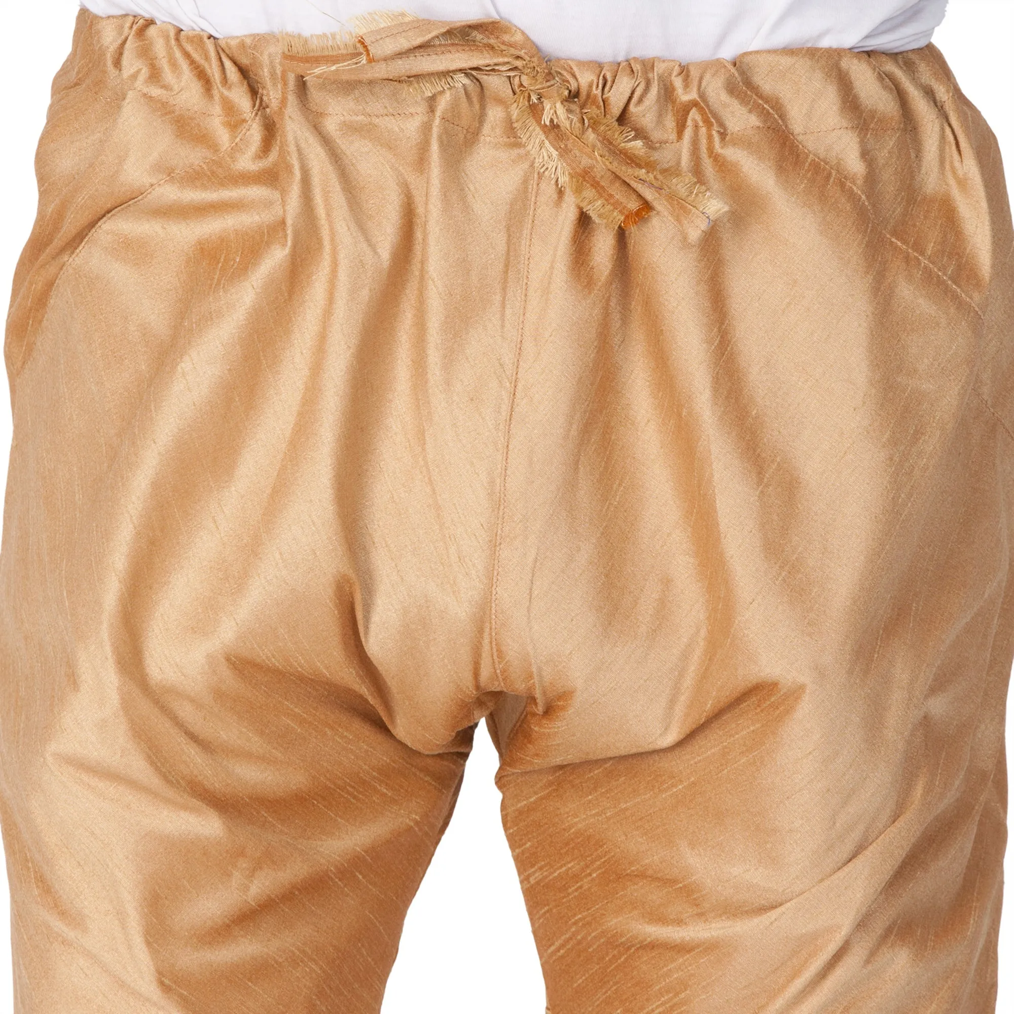 VASTRAMAY Men's Gold Zari Kurta Set