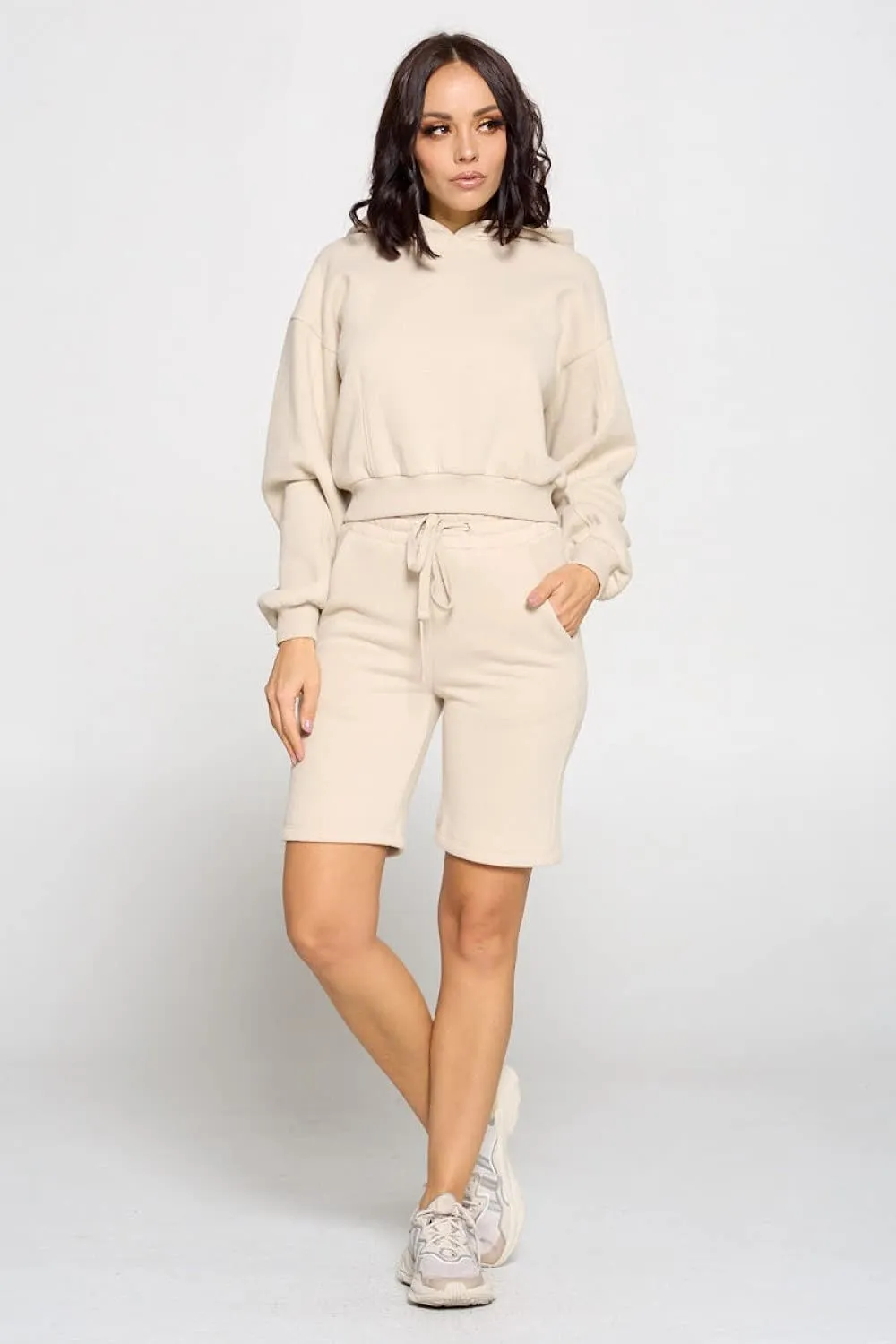 Women's Terry Zip Up Casual Fit Jogger Hoodie Sweatshirts Long Sleeve Drawstrings
